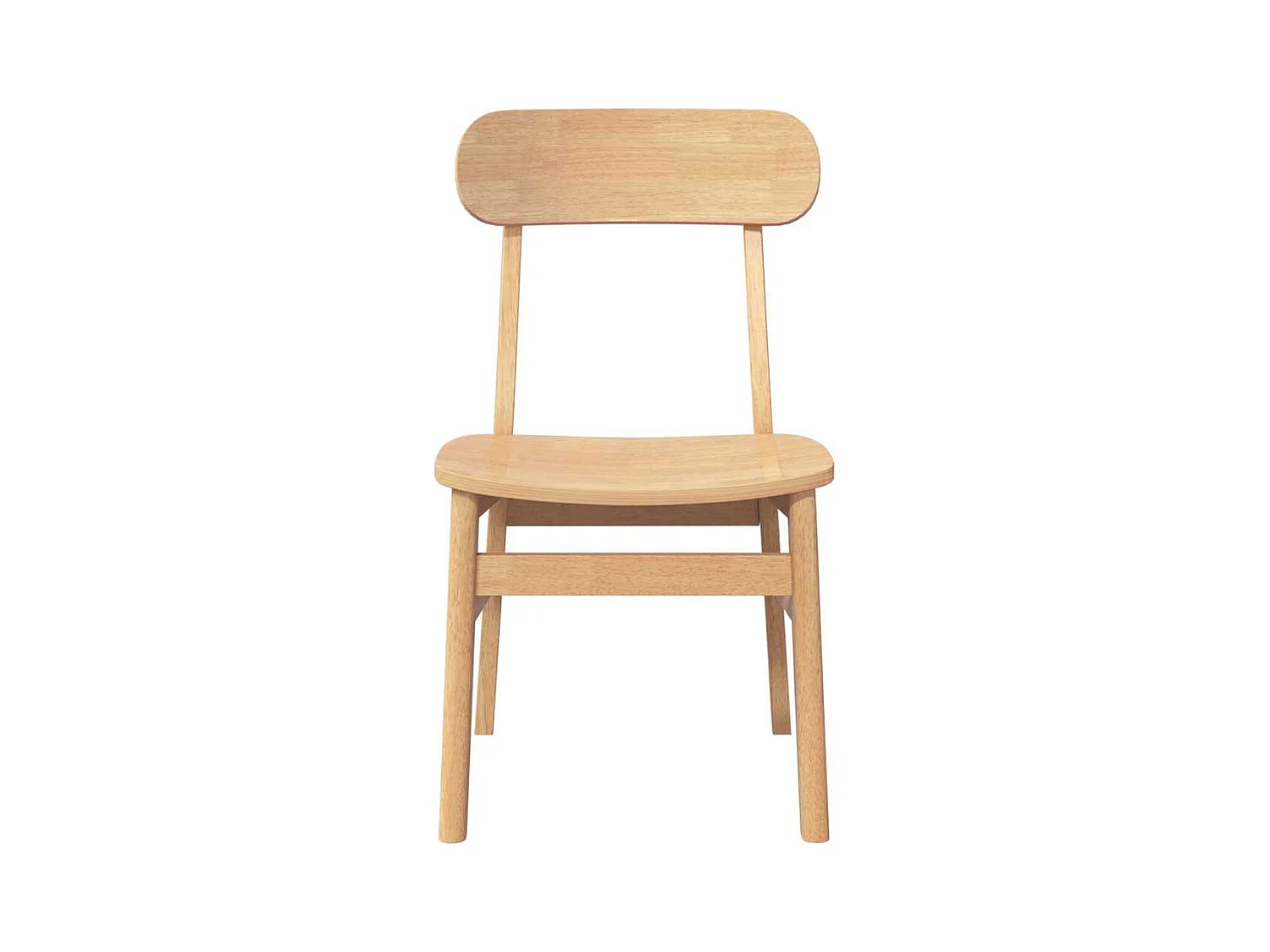 Chaises à manger 2 pcs bois massif caoutchouc