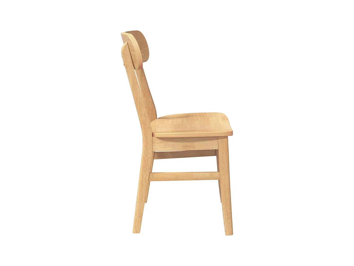 Chaises à manger 2 pcs bois massif caoutchouc