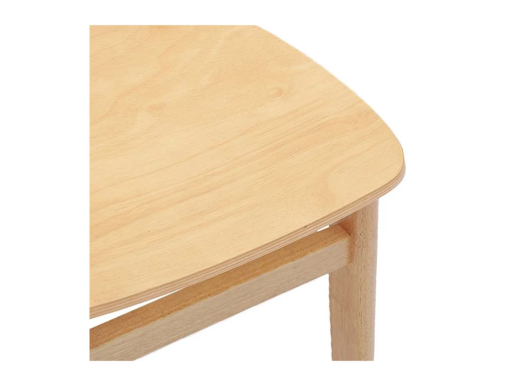 Chaises à manger 2 pcs bois massif caoutchouc