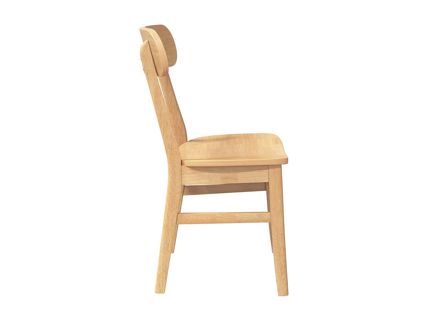 Chaises à manger 2 pcs bois massif caoutchouc