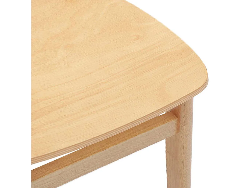 Chaises à manger 2 pcs bois massif caoutchouc