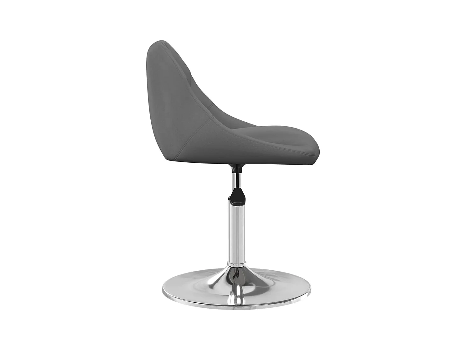 Juego de 2 sillas de comedor giratorias de terciopelo gris oscuro