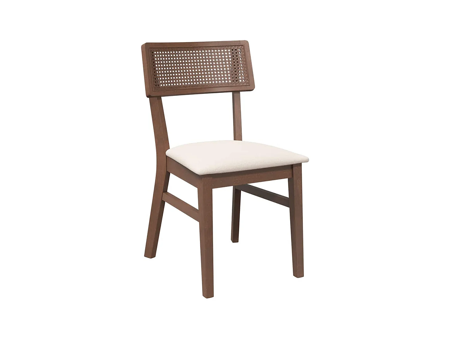 Chaises à manger coussins 2 pcs marron bois massif caoutchouc