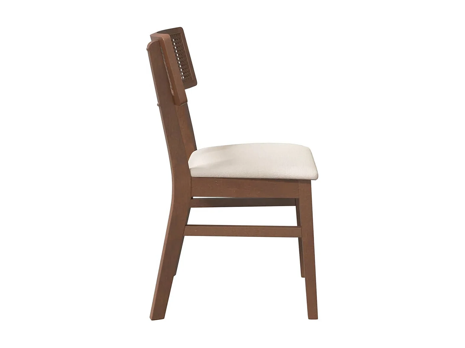 Chaises à manger coussins 2 pcs marron bois massif caoutchouc