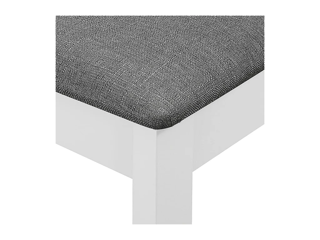 Juego de 4 sillas de comedor con cojines de madera maciza blanca