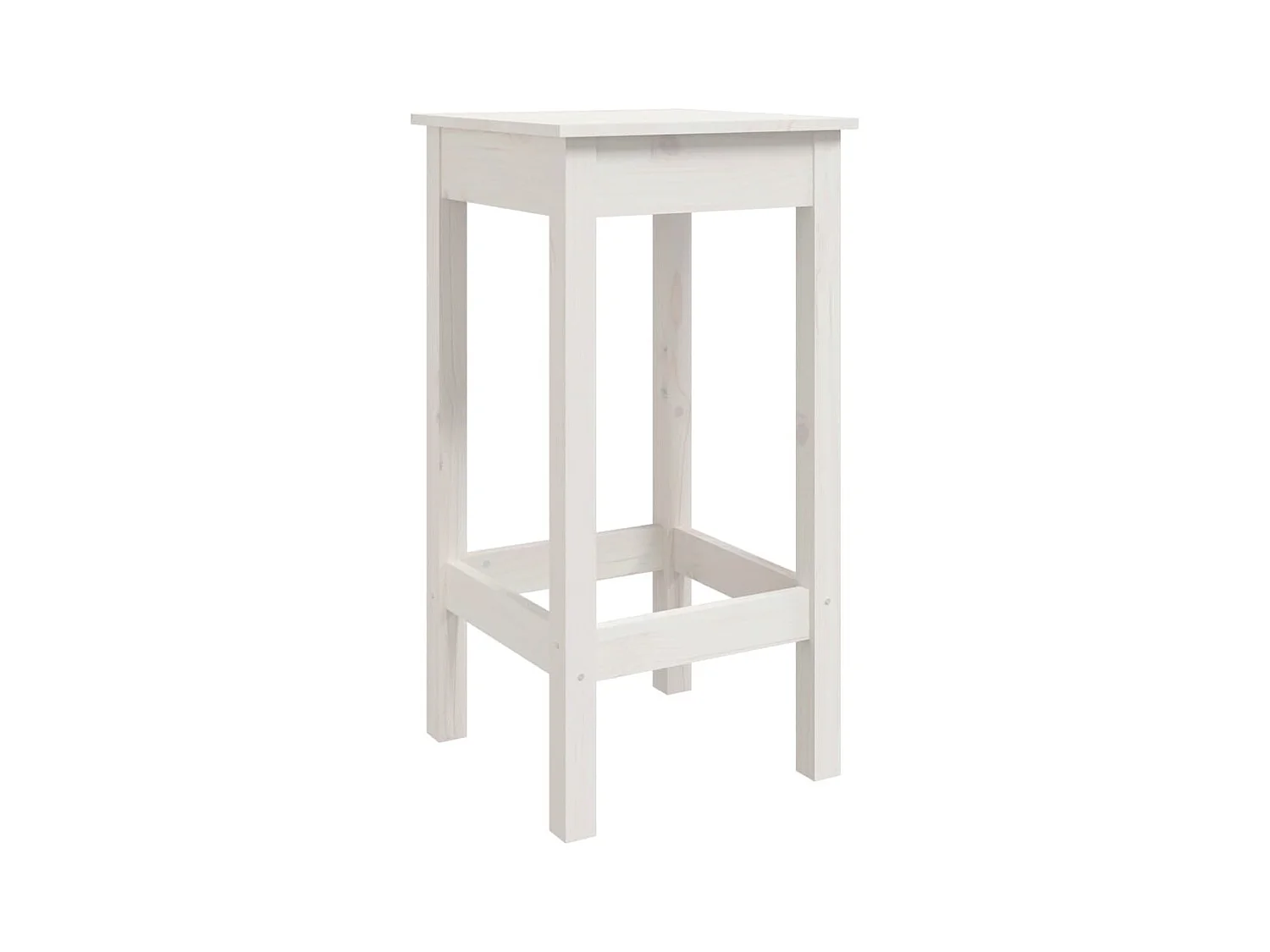 Barstoelen set van 2 wit 40x40x78 cm massief grenenhout