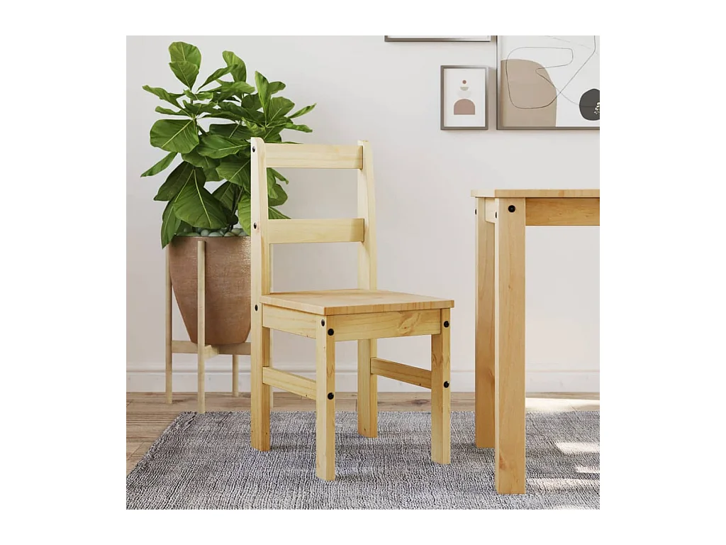 Chaises à manger lot de 2 Panama 40x46x90 cm bois massif de pin