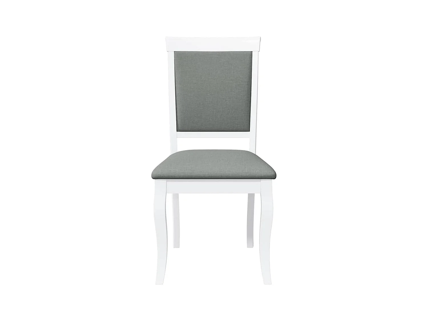 Chaises à manger coussins 2 pcs blanc bois massif caoutchouc