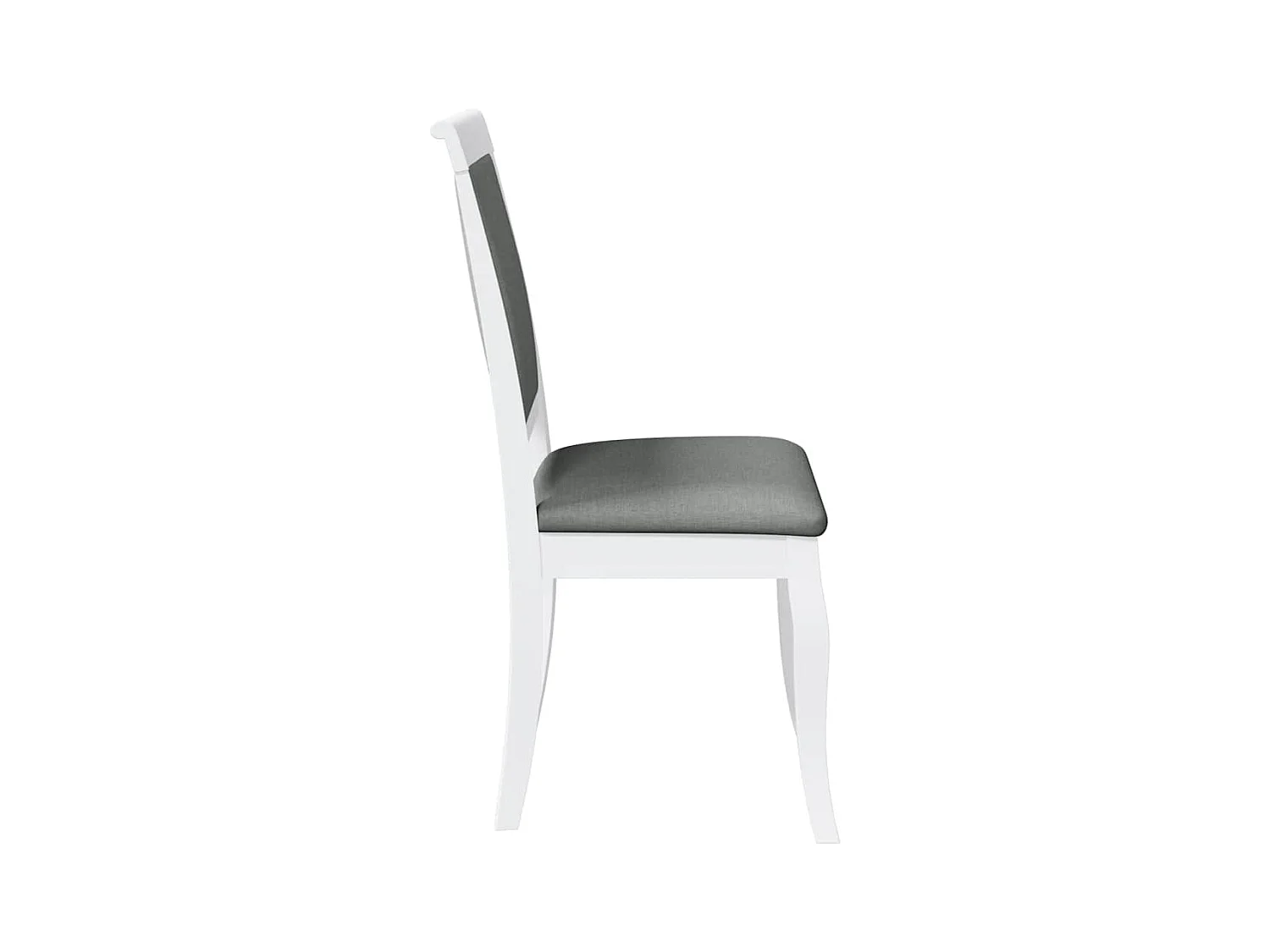Chaises à manger coussins 2 pcs blanc bois massif caoutchouc