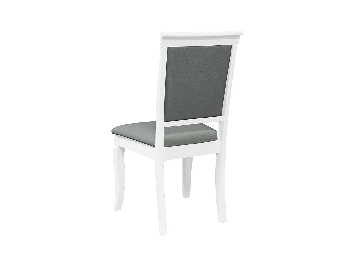 Chaises à manger coussins 2 pcs blanc bois massif caoutchouc