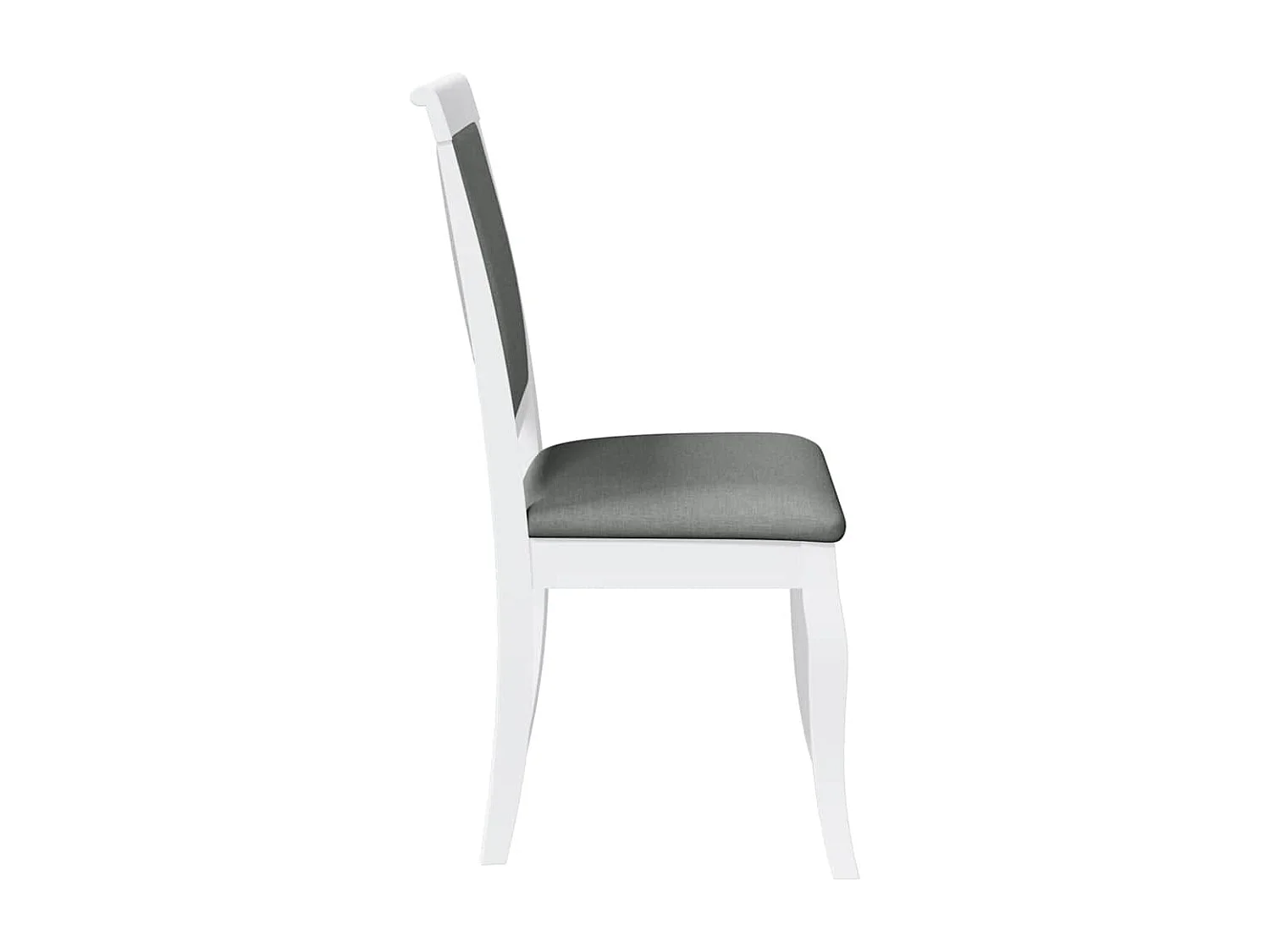 Chaises à manger coussins 2 pcs blanc bois massif caoutchouc