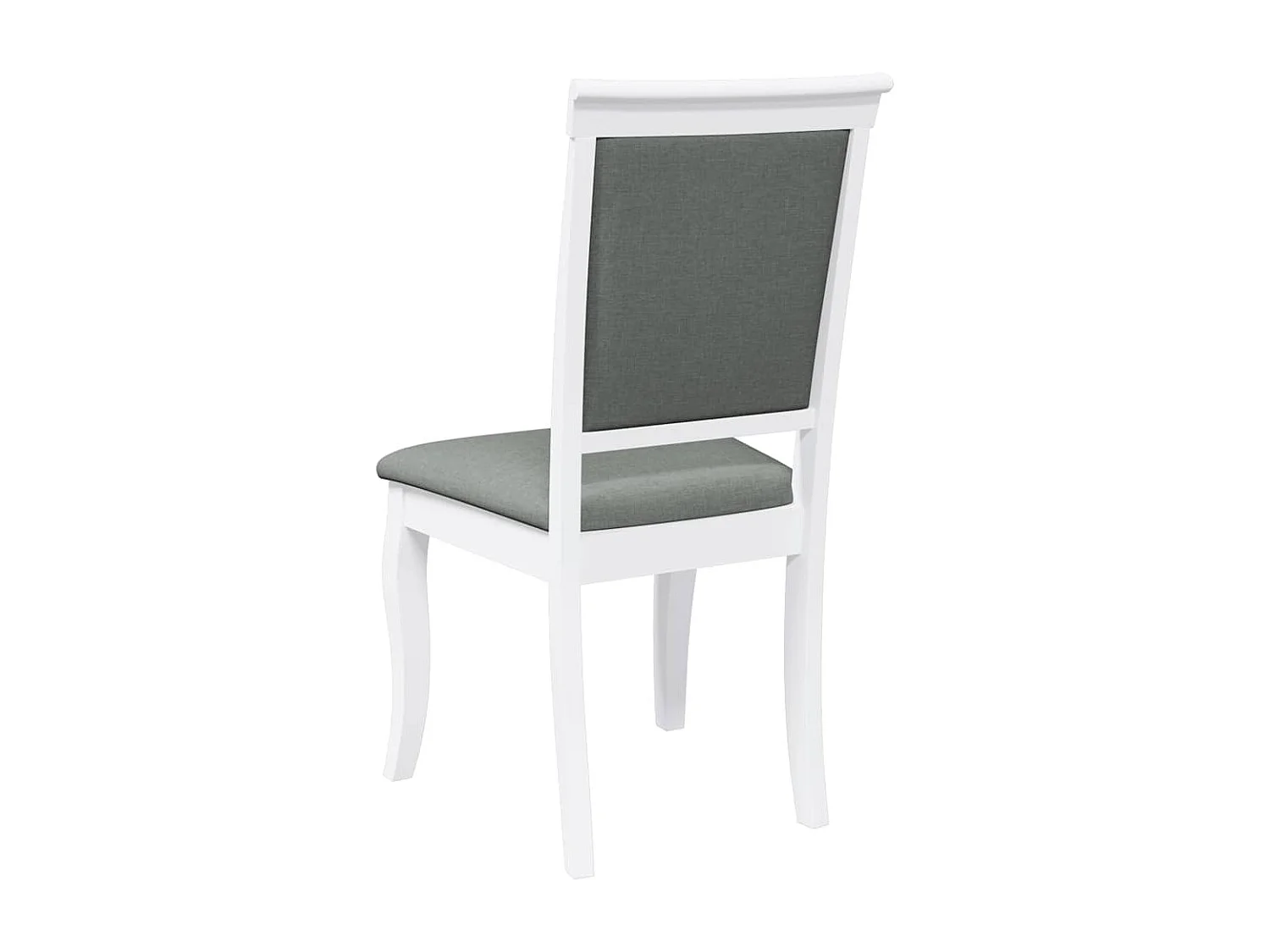 Chaises à manger coussins 2 pcs blanc bois massif caoutchouc