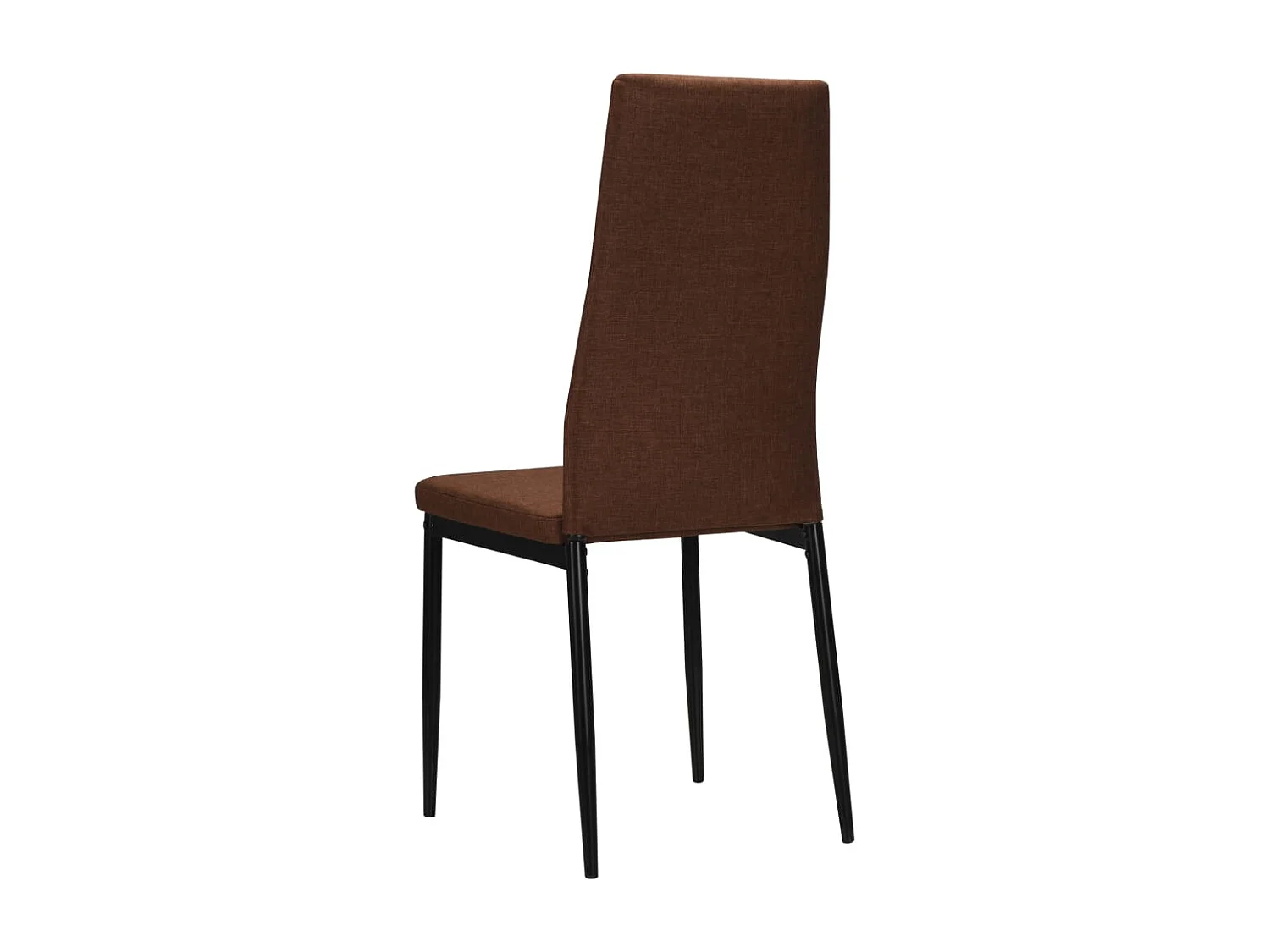 Chaises à manger lot de 6 marron tissu