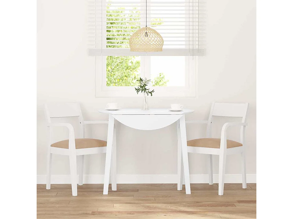 Eetkamerstoel kussens 2 stuks wit massief hout rubber