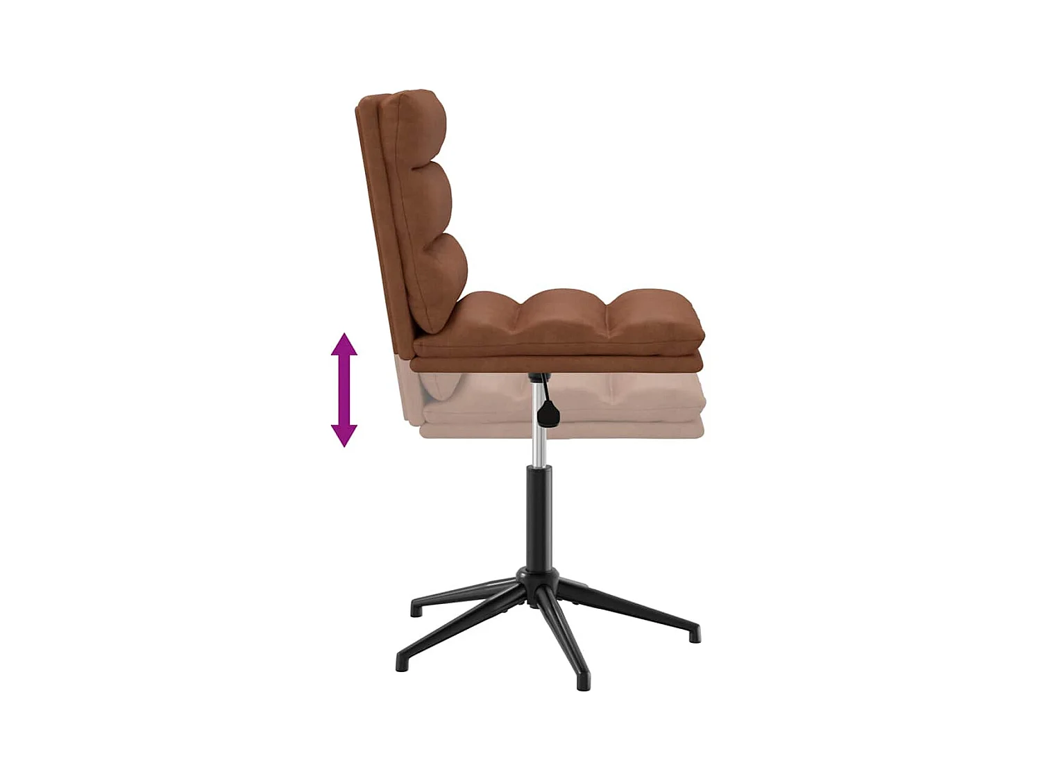 Eetkamerstoelen set van 4 bruin imitatieleer