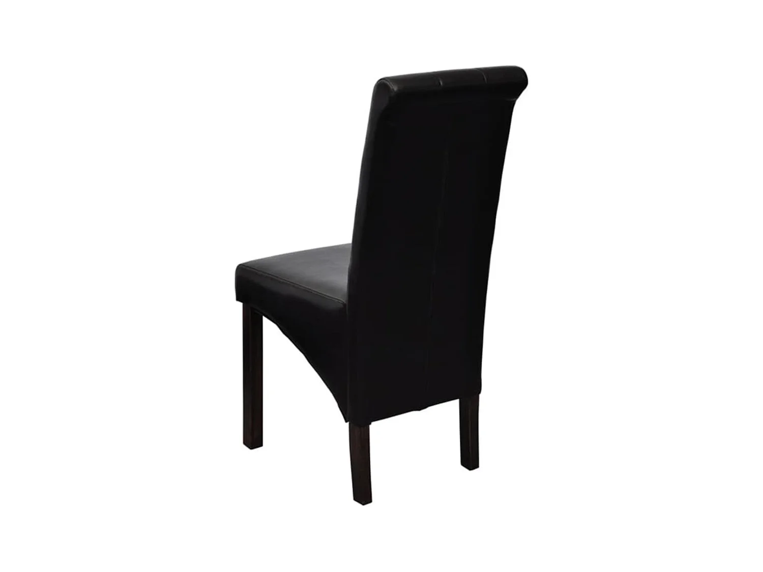 Chaises à manger lot de 2 noir similicuir