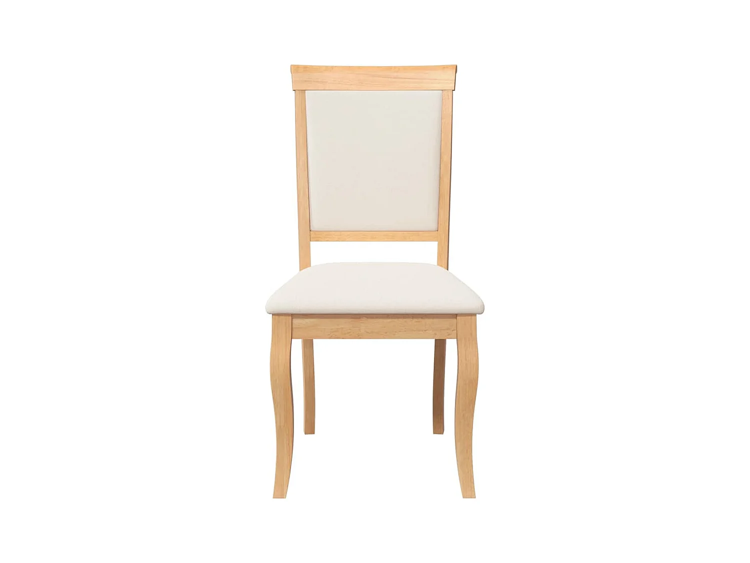 Chaises à manger coussins 2 pcs naturel bois massif caoutchouc