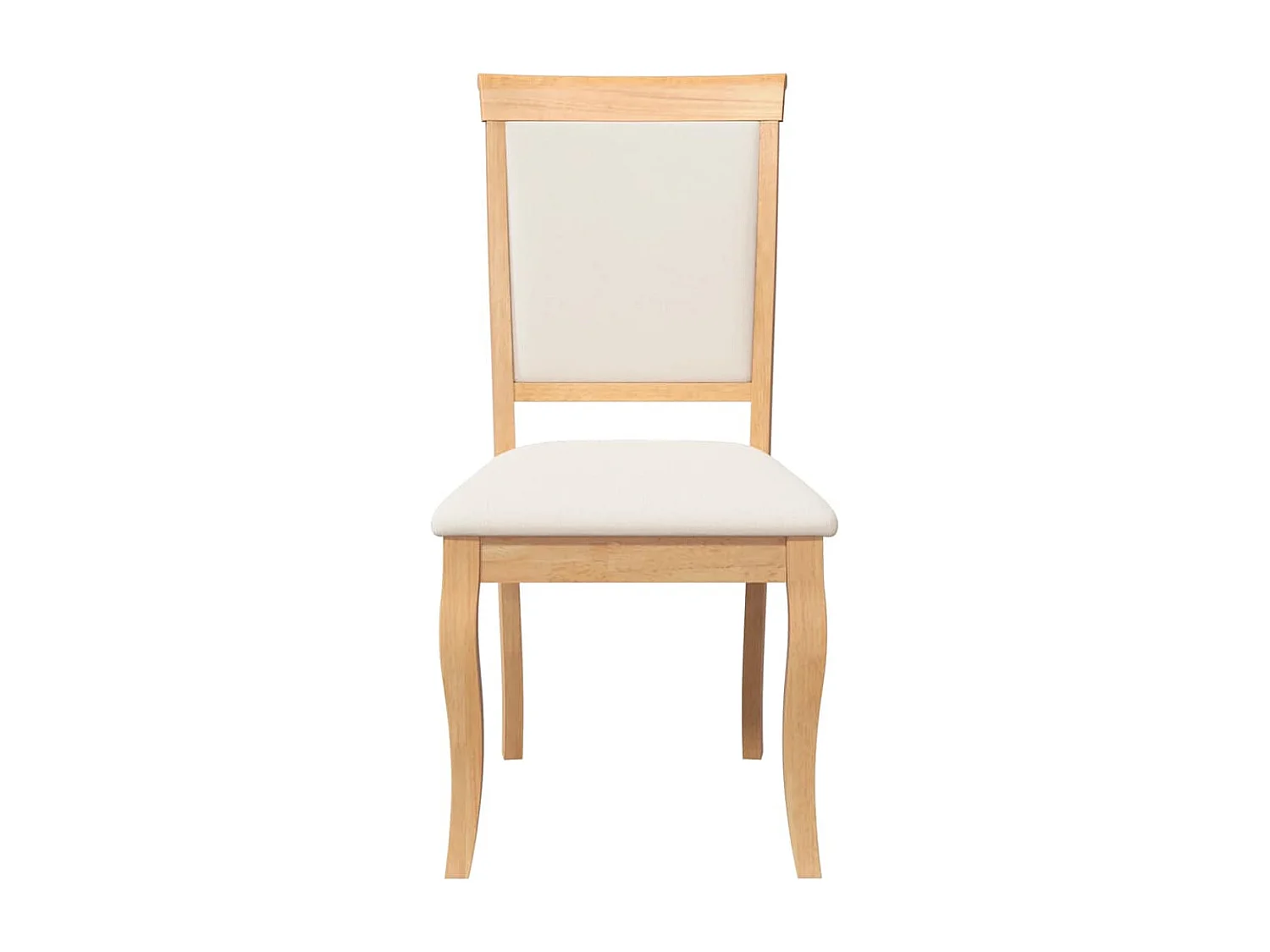 Chaises à manger coussins 2 pcs naturel bois massif caoutchouc