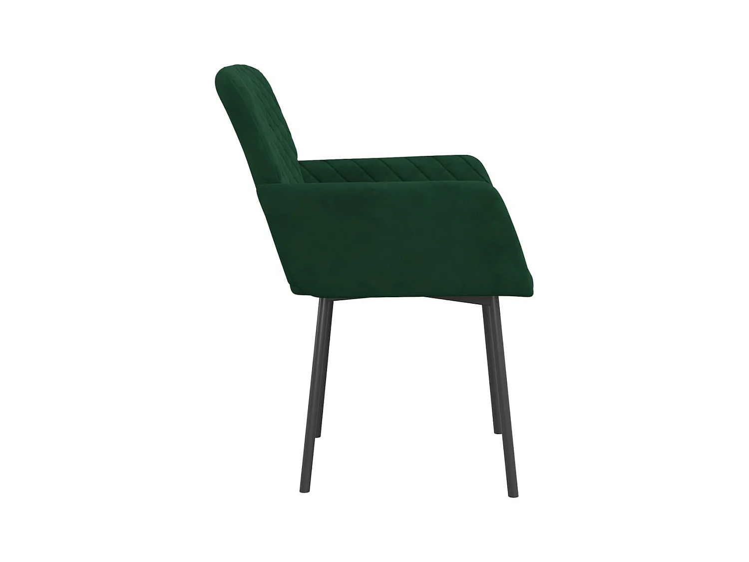 Set di 2 sedie da pranzo in velluto verde scuro