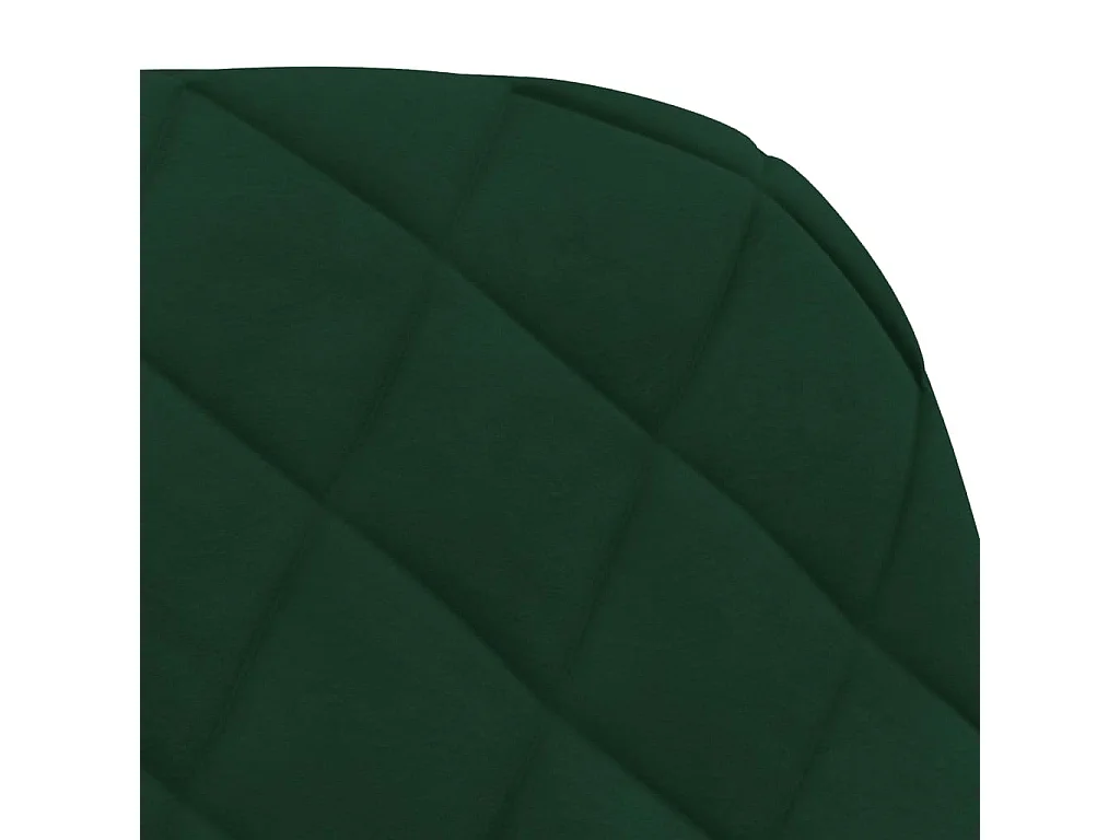 Set di 2 sedie da pranzo in velluto verde scuro