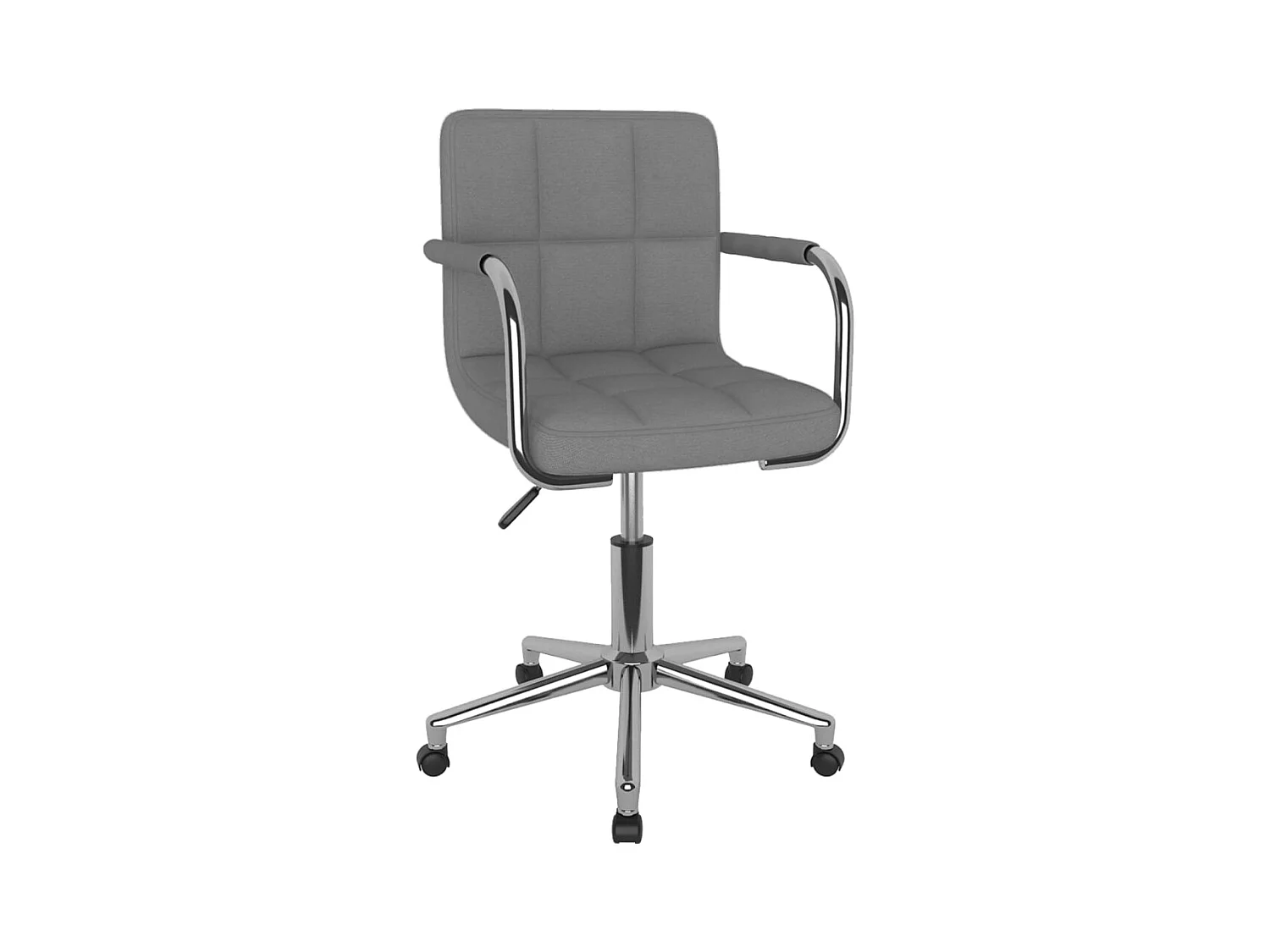 Chaise pivotante de salle à manger Gris clair Tissu