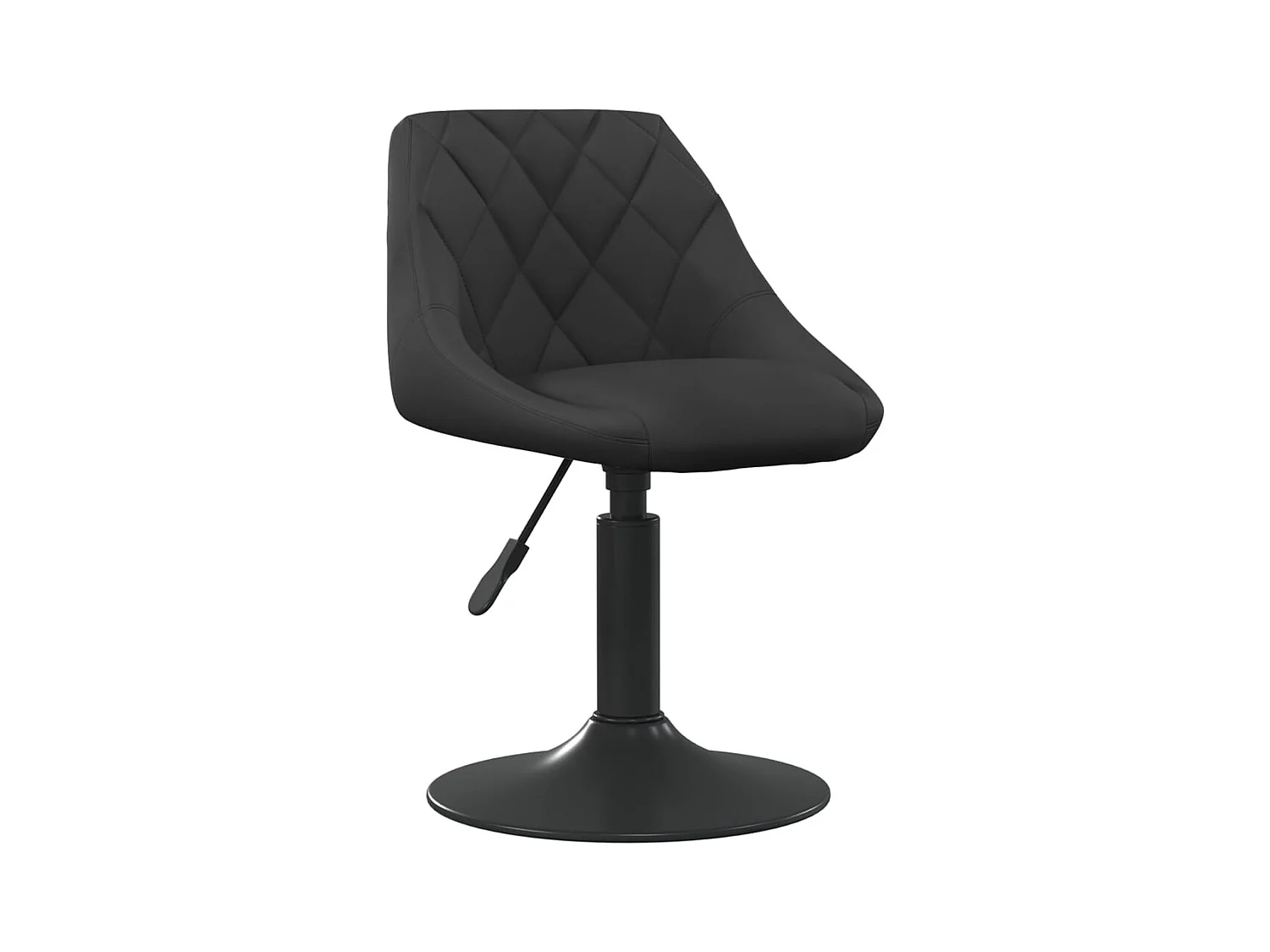 Chaises pivotantes à manger lot de 2 Noir Velours