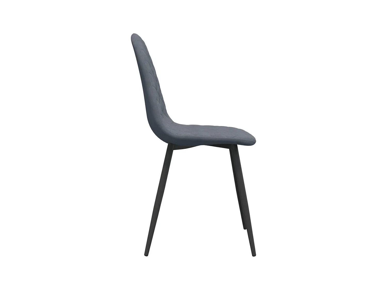 Juego de 6 sillas de comedor de terciopelo gris oscuro