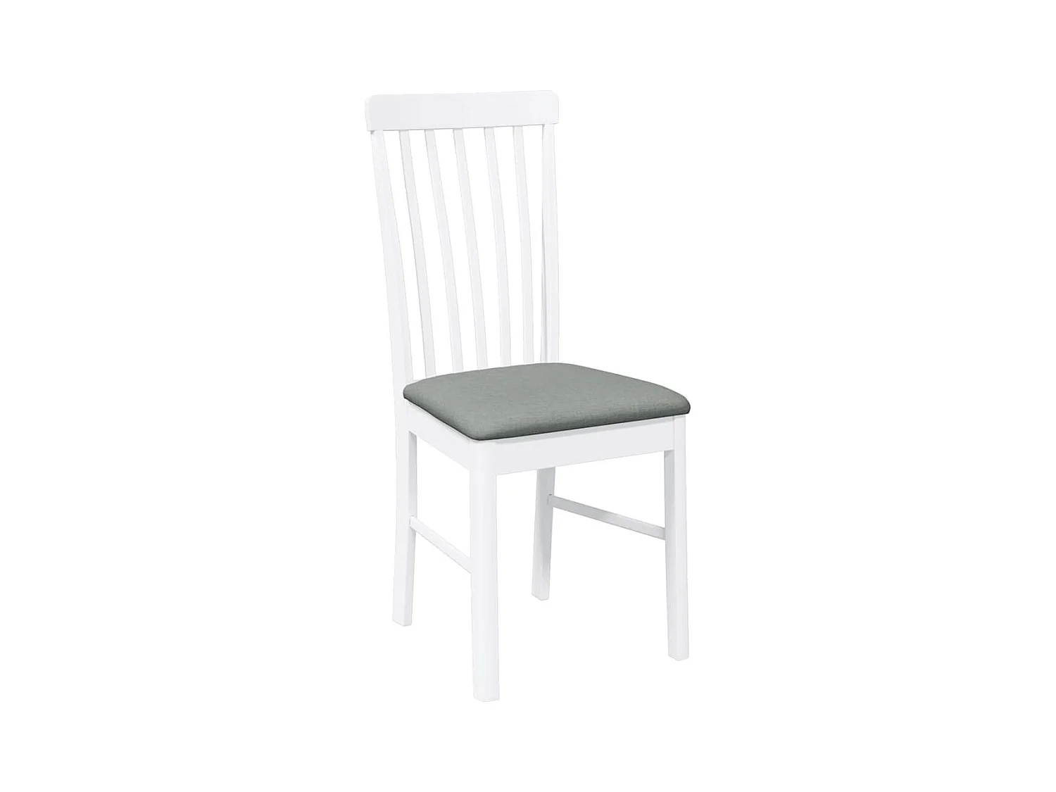 Chaises à manger coussins 2 pcs blanc bois massif caoutchouc