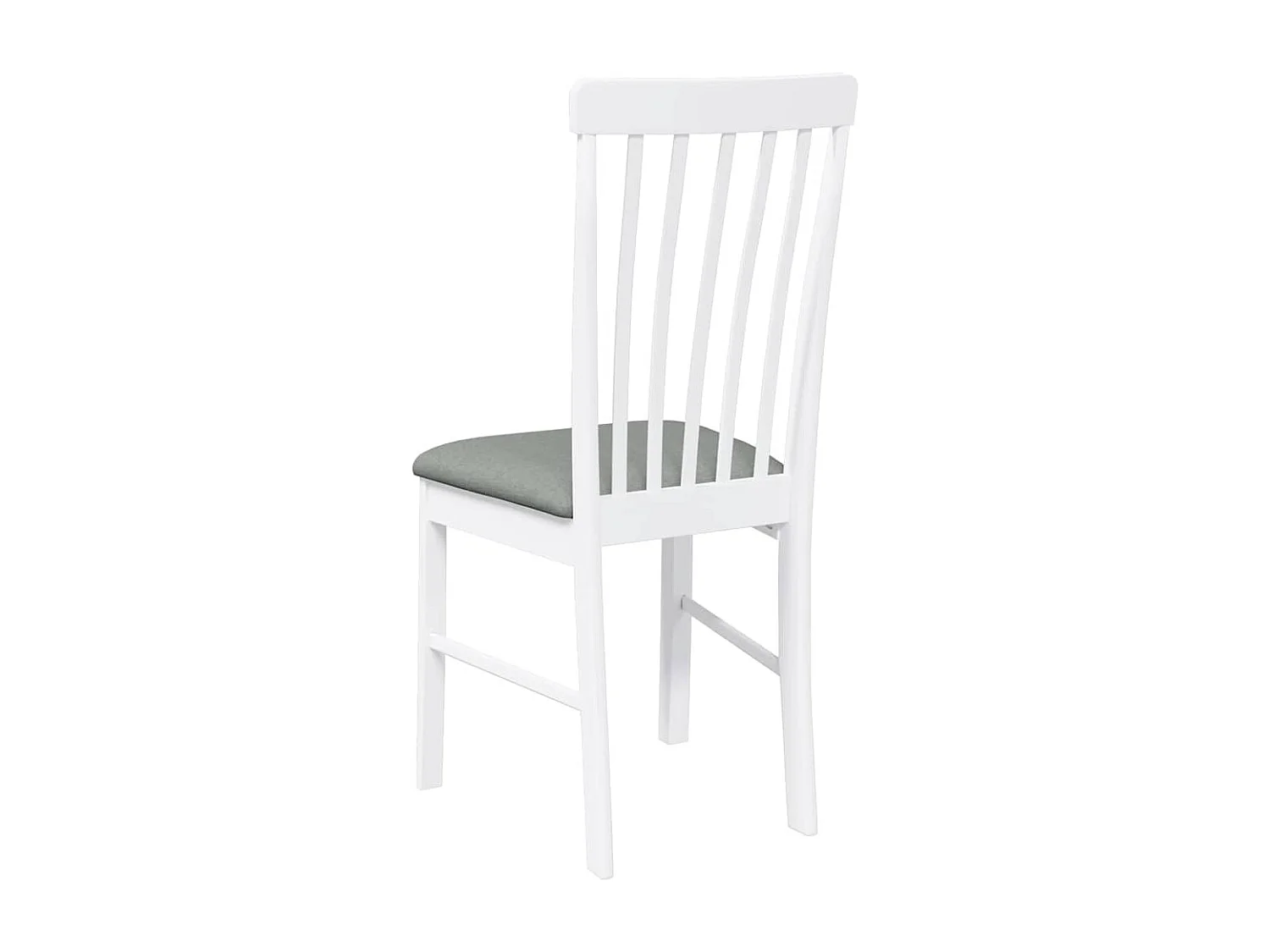 Chaises à manger coussins 2 pcs blanc bois massif caoutchouc