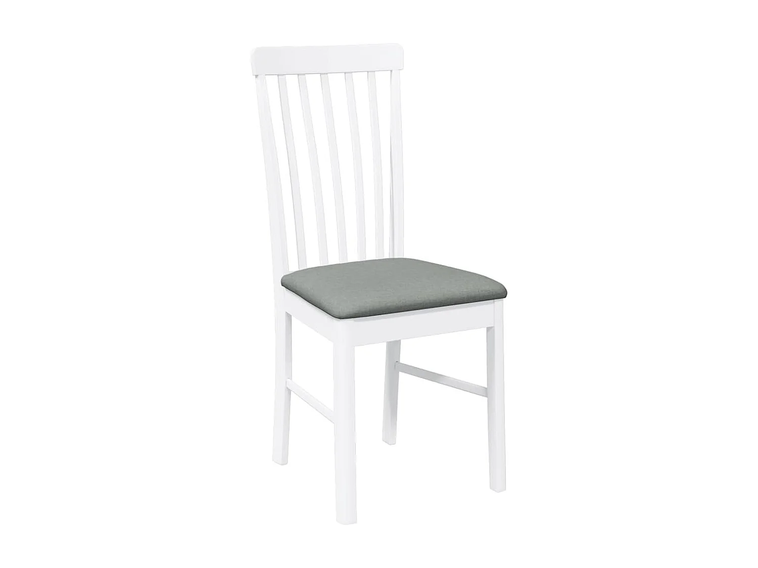 Chaises à manger coussins 2 pcs blanc bois massif caoutchouc