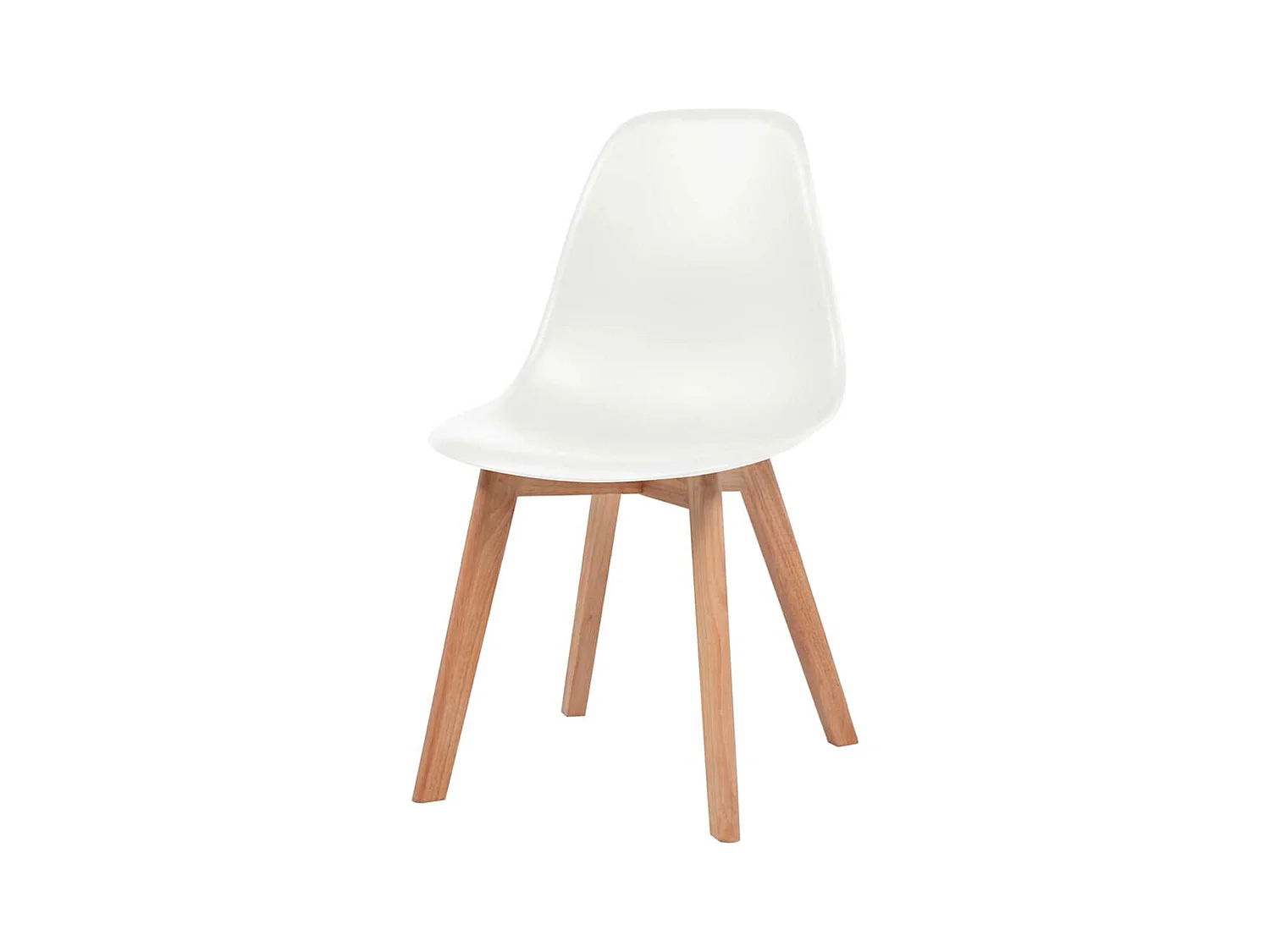 Juego de 6 sillas de comedor de plástico blanco