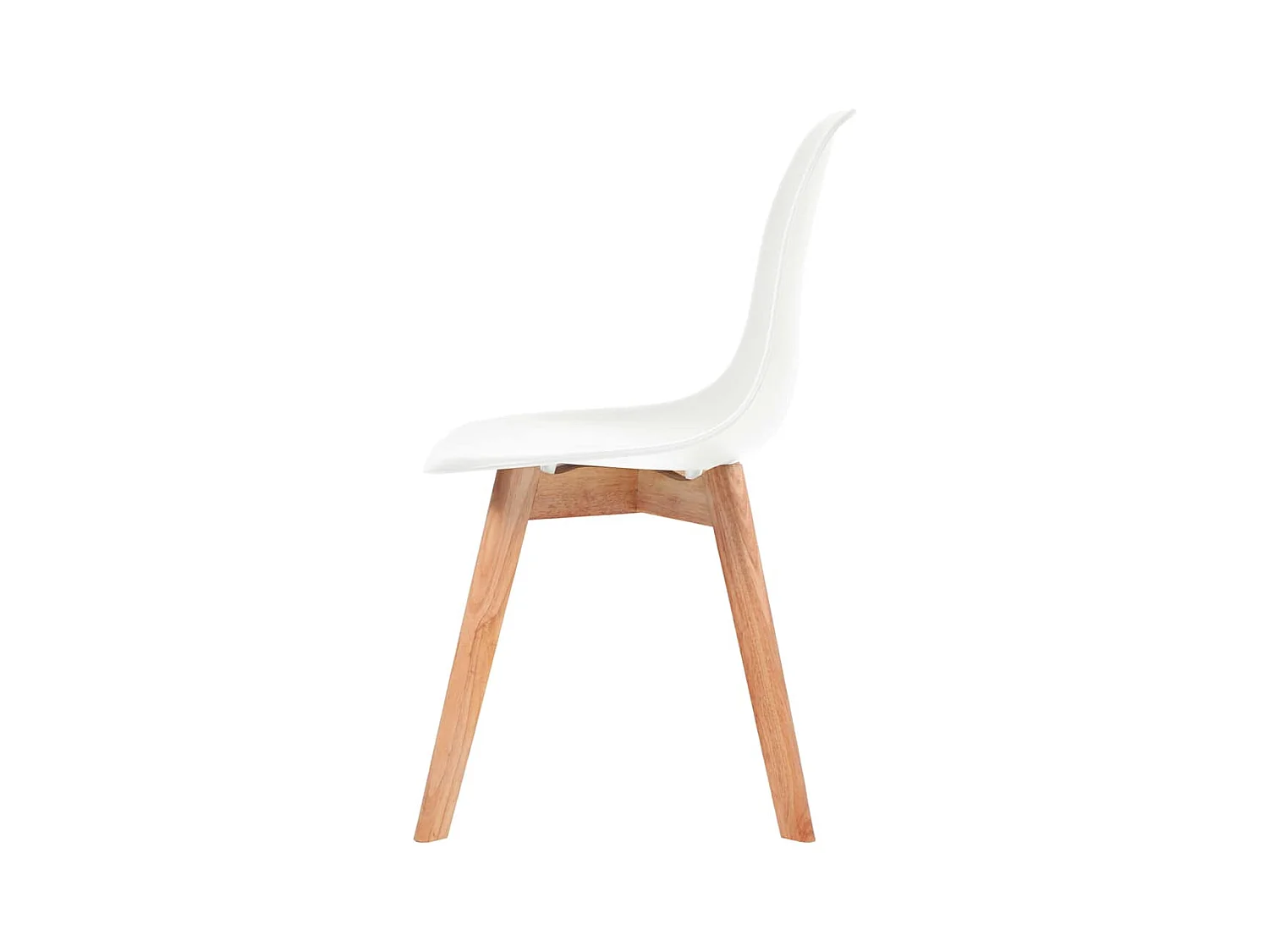 Juego de 6 sillas de comedor de plástico blanco