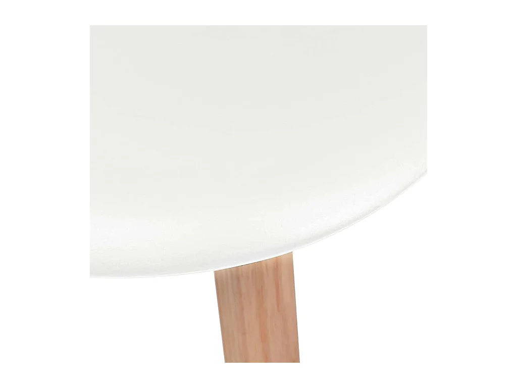 Juego de 6 sillas de comedor de plástico blanco