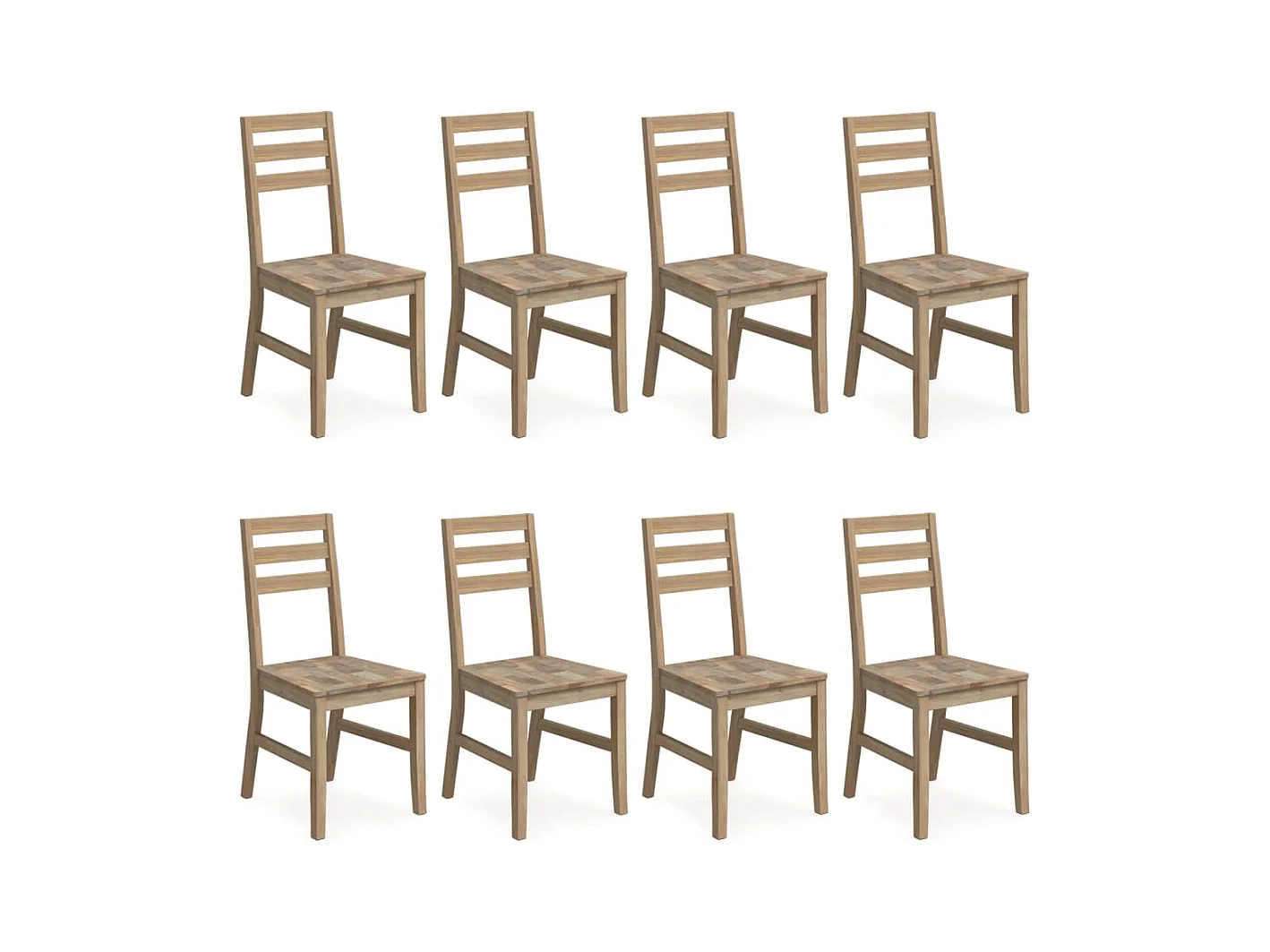 Chaises à manger lot de 8 Bois d'acacia massif