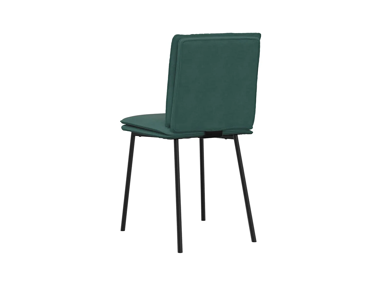 Chaises à manger lot de 6 vert foncé velours