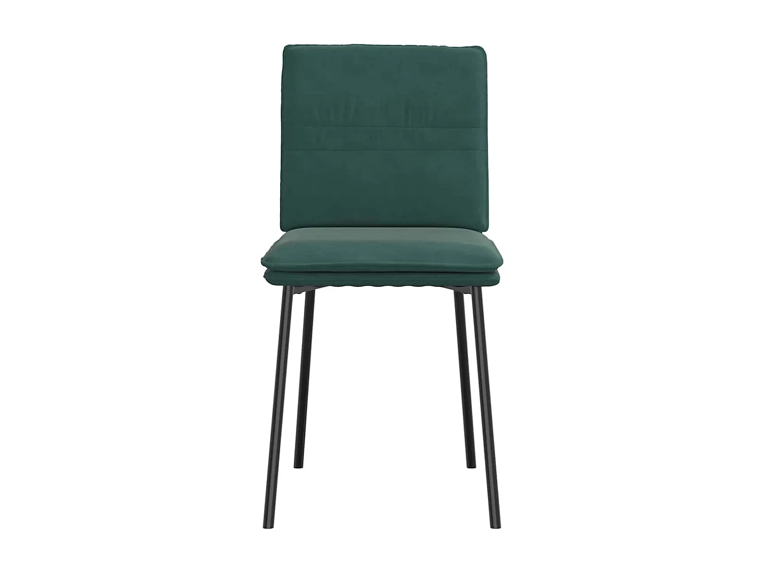 Juego de 6 sillas de comedor de terciopelo verde oscuro