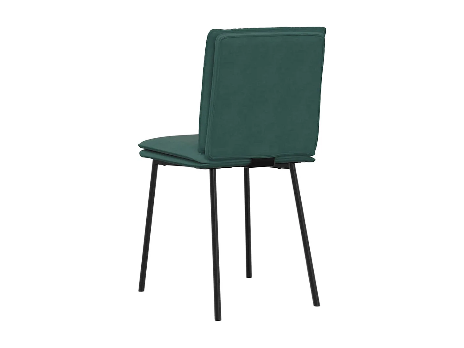 Juego de 6 sillas de comedor de terciopelo verde oscuro