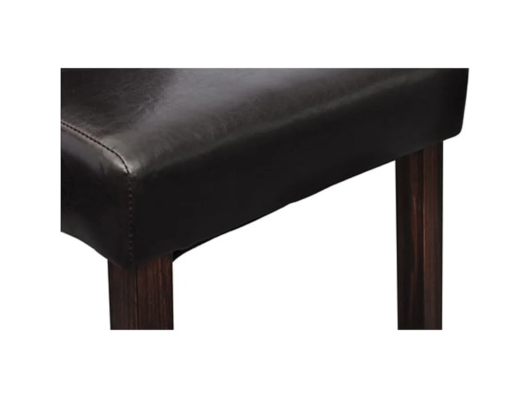 Eetkamerstoelen set van 4 bruin imitatieleer