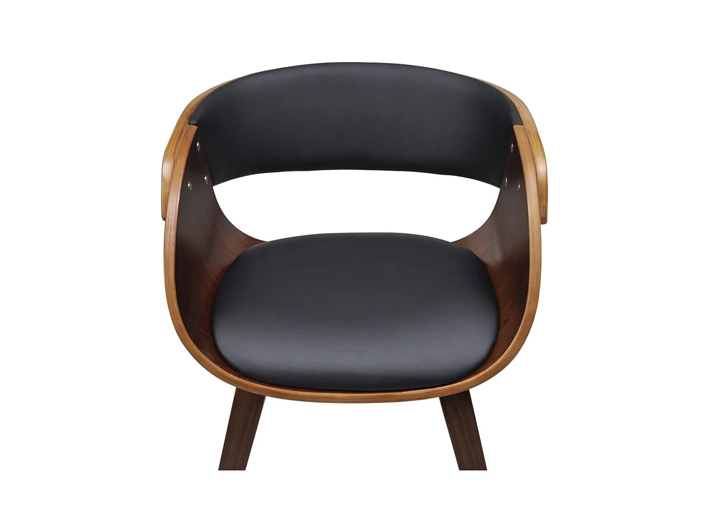 Chaise à manger bois courbé et similicuir