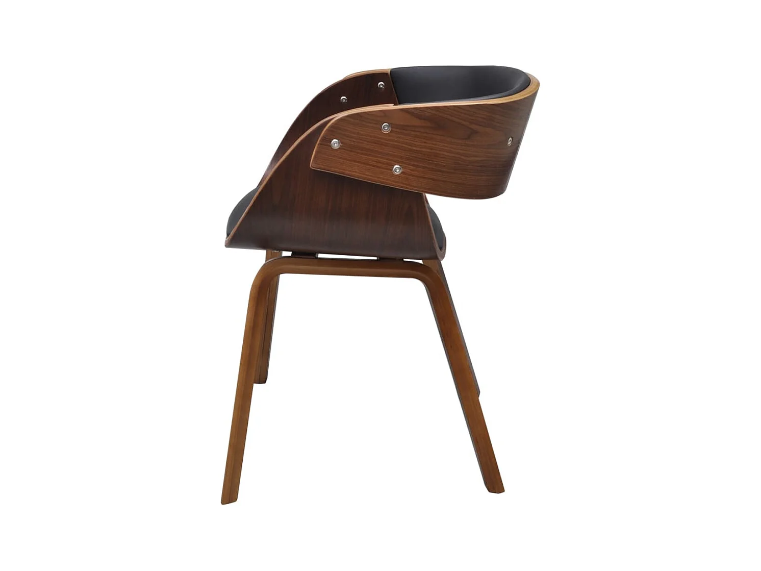 Chaise à manger bois courbé et similicuir