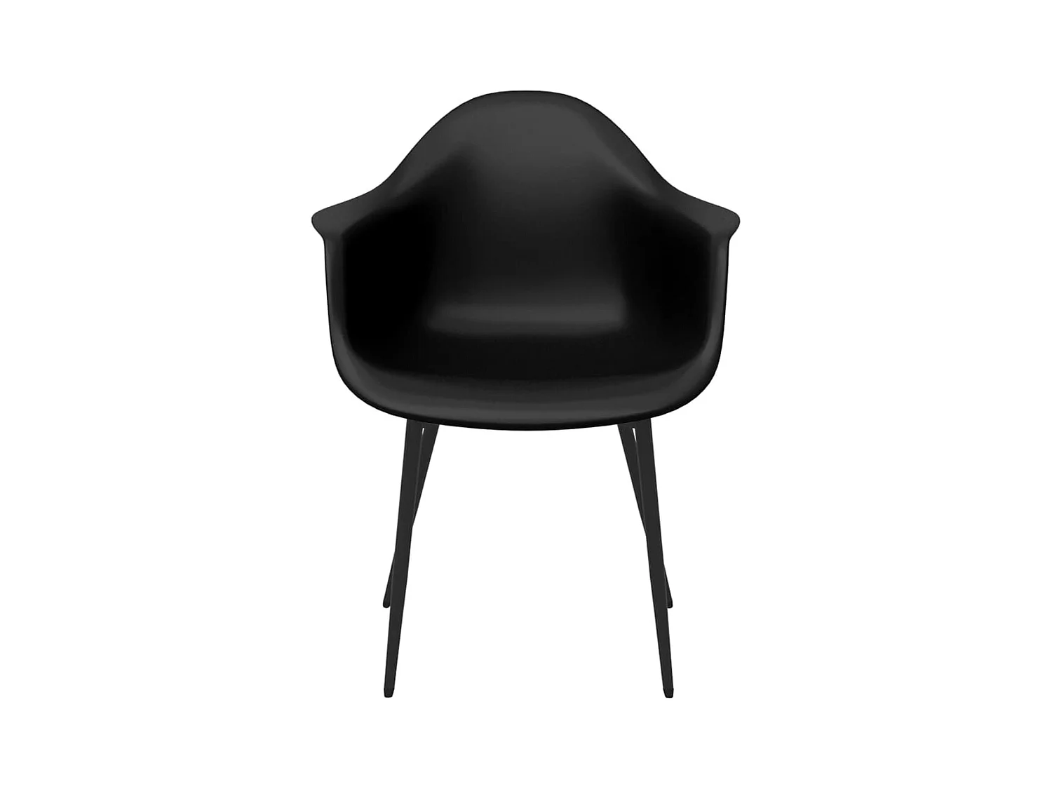 Eetkamerstoelen set van 4 zwart PP