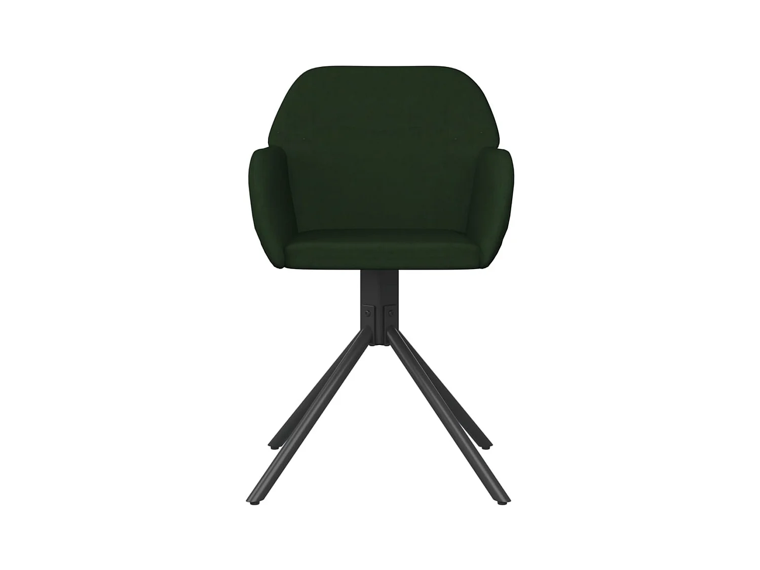 Chaises pivotantes à manger lot de 2 Vert foncé Velours