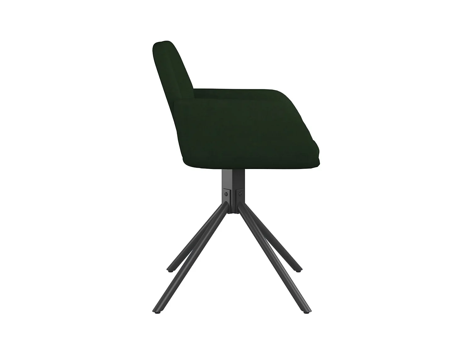 Chaises pivotantes à manger lot de 2 Vert foncé Velours