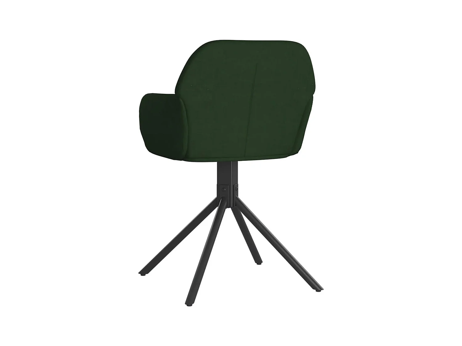 Chaises pivotantes à manger lot de 2 Vert foncé Velours