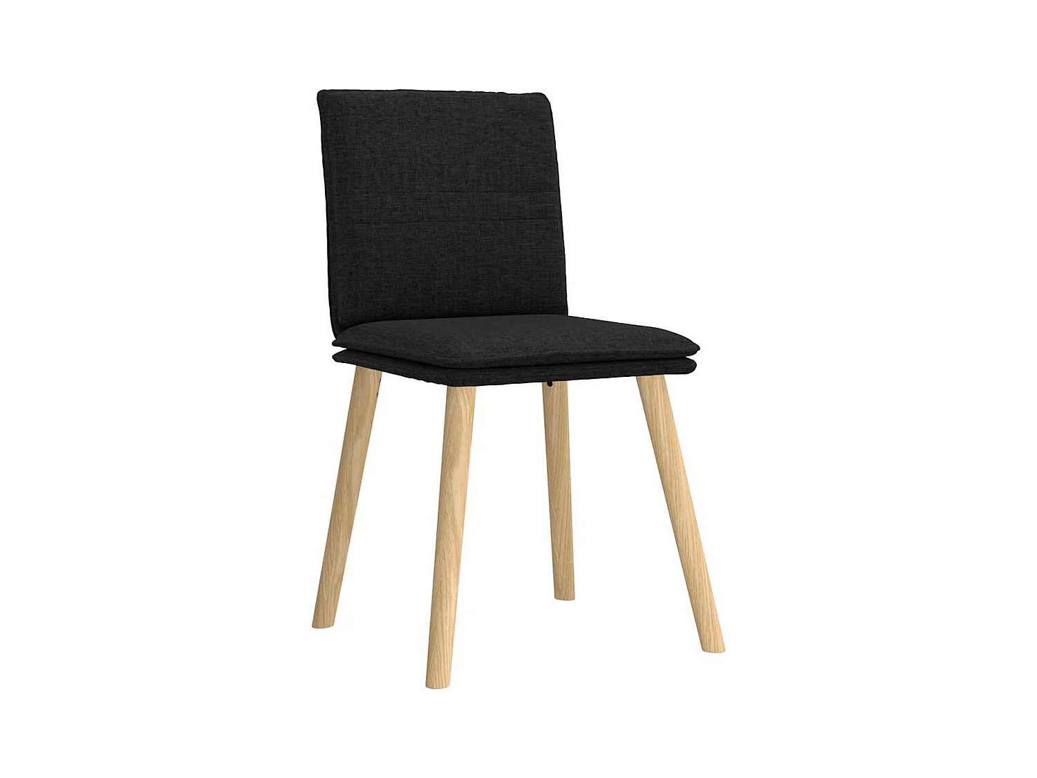 Eetkamerstoelen set van 4 zwarte stof
