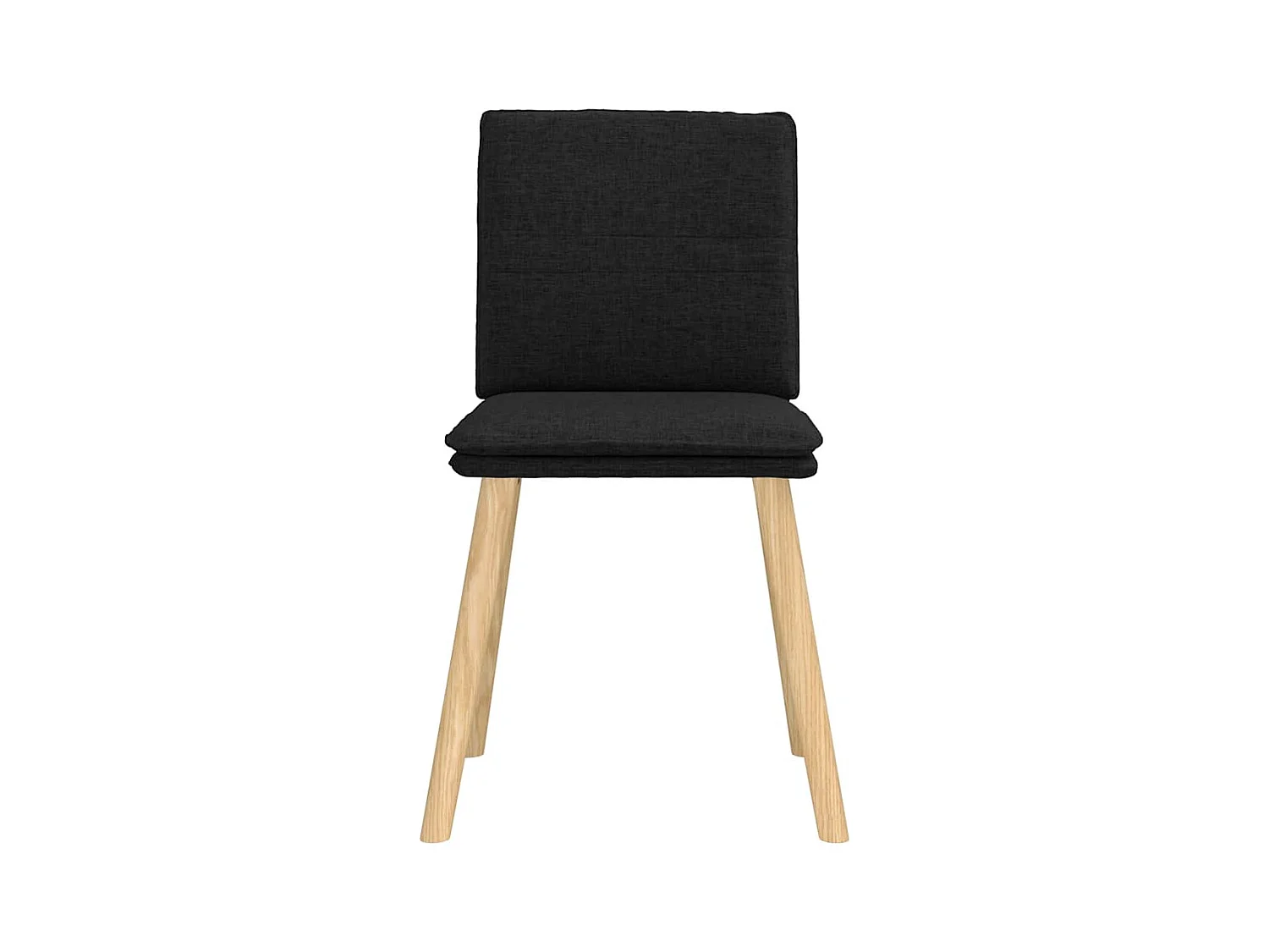 Eetkamerstoelen set van 4 zwarte stof