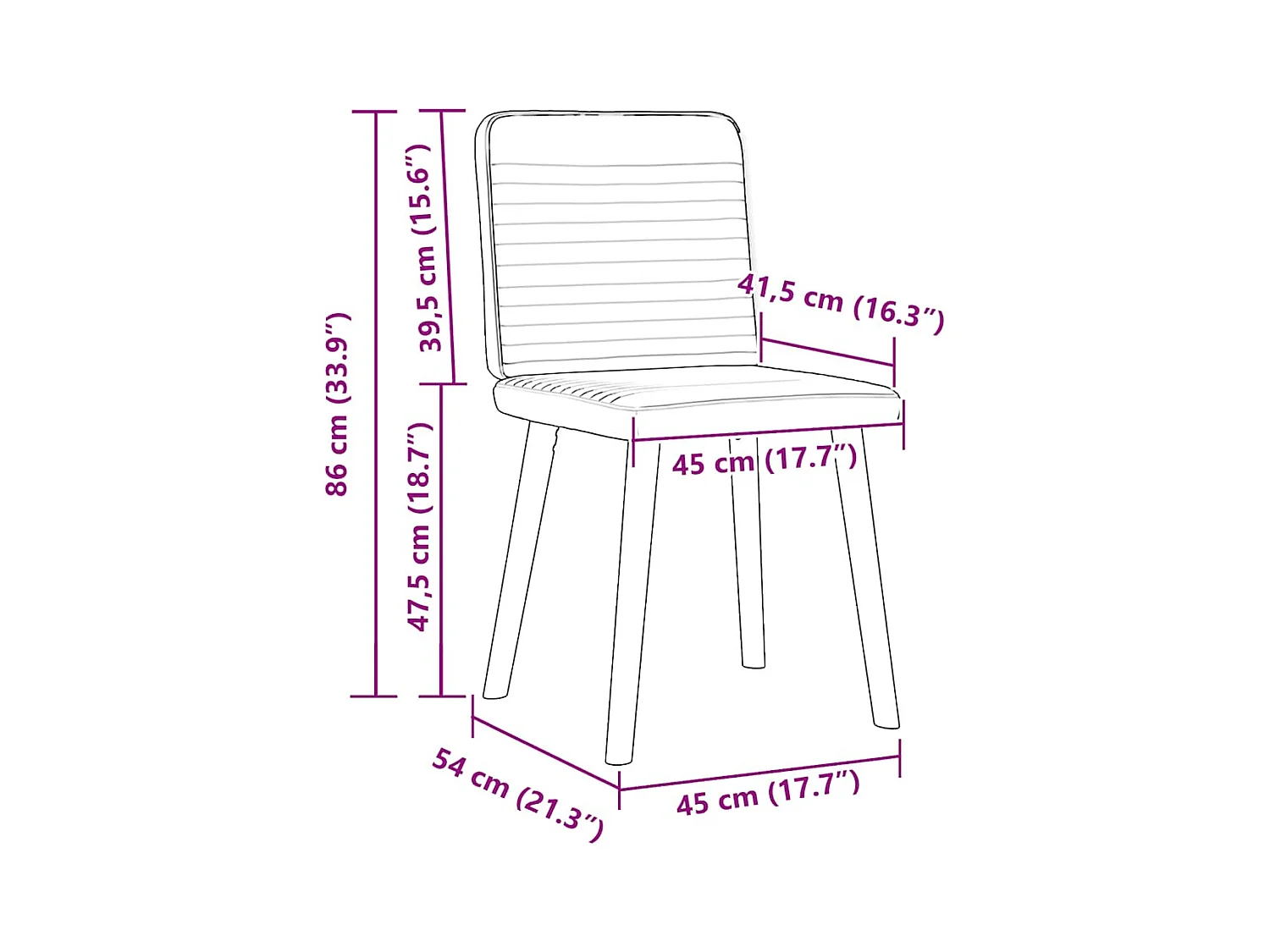 Chaises à manger lot de 6 gris clair tissu