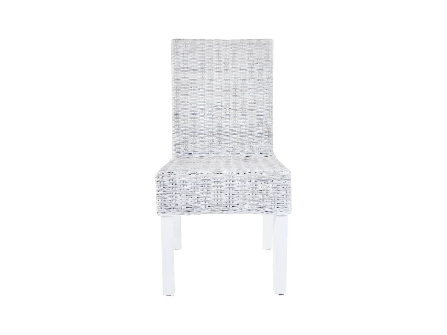 Juego de 6 sillas de comedor de ratán Kubu y madera de mango