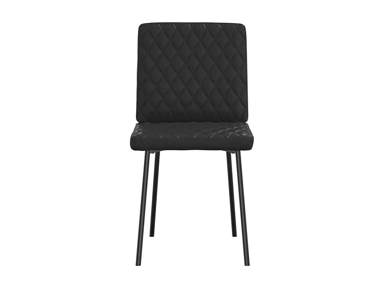 Eetkamerstoelen set van 2 zwart imitatieleer