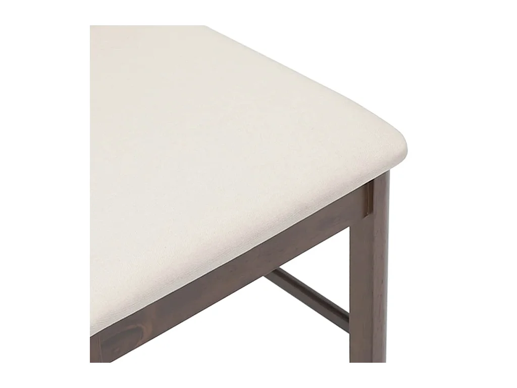 Chaises à manger coussins 2 pcs marron bois massif caoutchouc